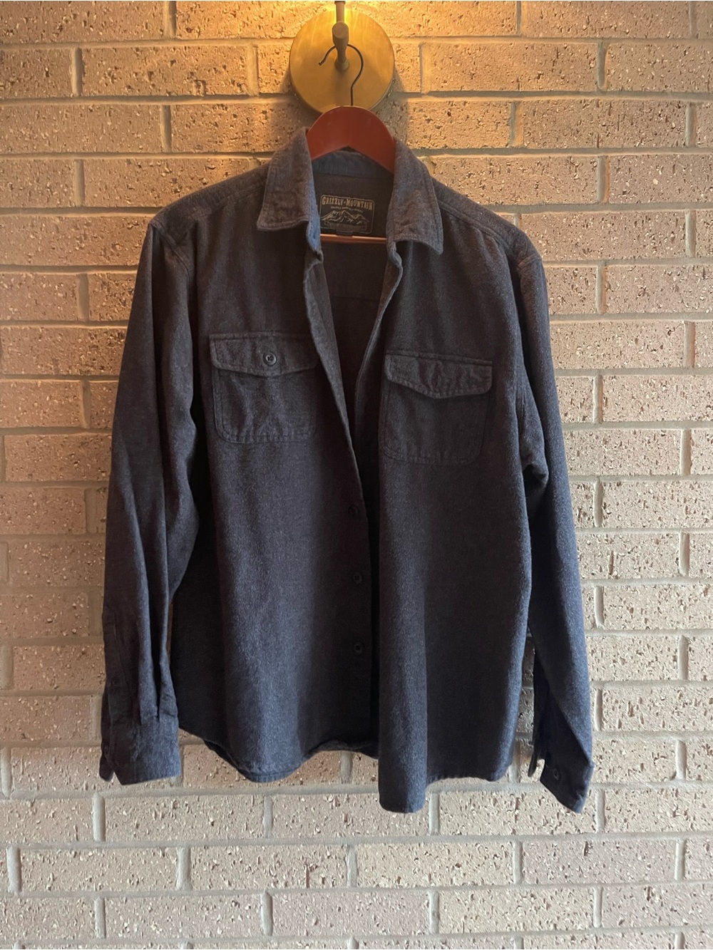 Casual Button-Down Shirt Jacket in Charcoal